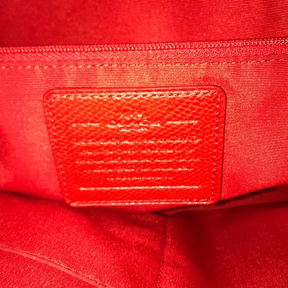 Red Coach Shoulder Bag-Purchased in store - Picture 3 of 7